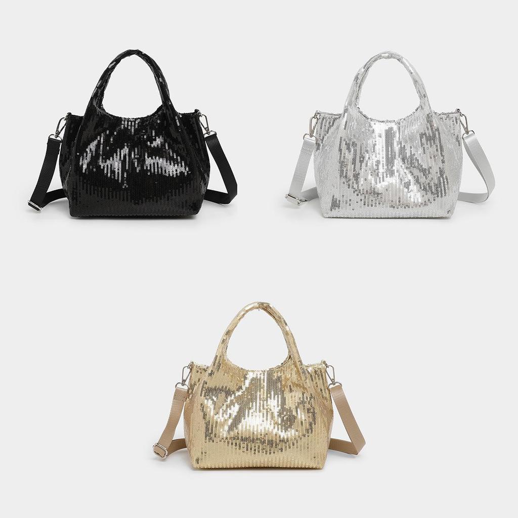 Elegant French Sequin Commuter Bag – Handbag & Crossbody for Evening