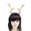 Gold Creative Antler Headwear for Halloween & Christmas Role-Play
