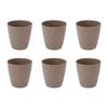 6pcs Plastic Flower Pot Gardening Plant Container Lightweight Plastic Planter for Home Balcony