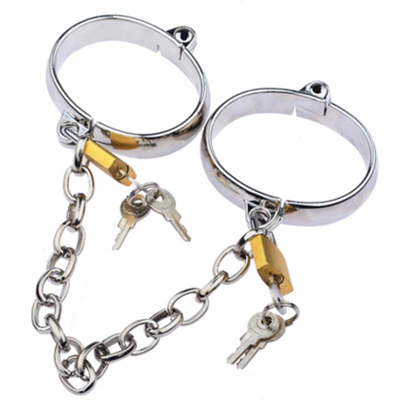 Metal Handcuffs & Foot Cuffs Bracelets Anklets for Couples - Adult Erotic Accessories for Men & Women
