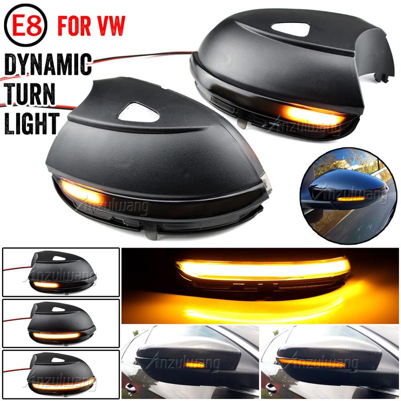 LED Side Wing Dynamic Turn Signal Light Rearview Mirror Indicator For VW Passat CC B7 Beetle Scirocco Jetta MK6 Euro PR