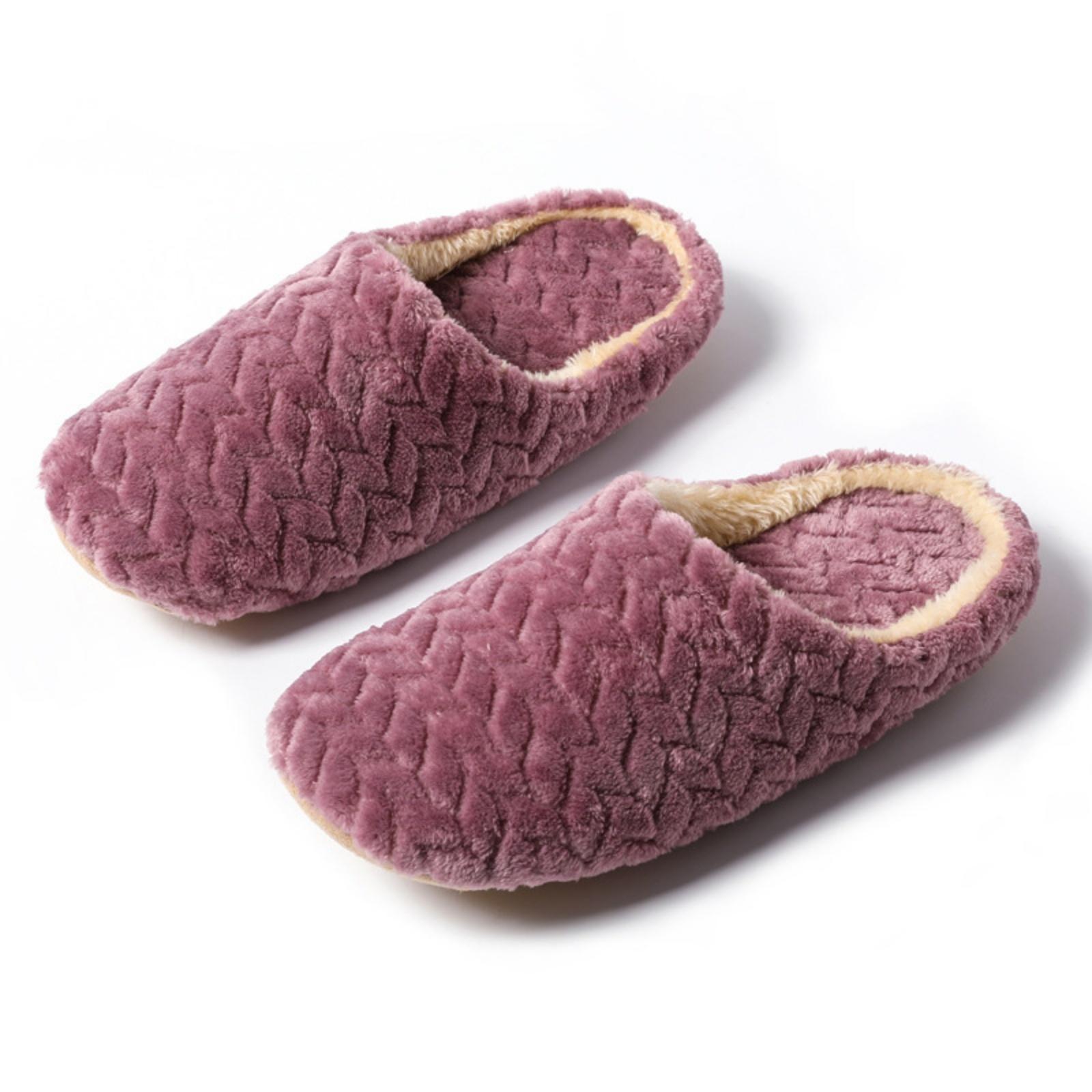 Women s Soft-soled Home Wooden Floor - And Silent Slippers Winter Warm Cotton Slippers 41 фиолетовый 880₽