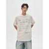 Kisko Summer American-Style Graffiti Letter Print Relaxed Short-Sleeve T-Shirt for Men, Simple Loose Casual Tee for Couples