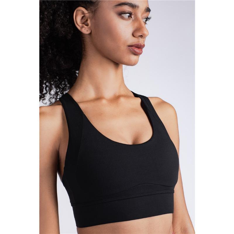 Women's Cross Sports Fitness Bra, Show Chest, Gather Back, Anti Shock Yoga Sports Bra