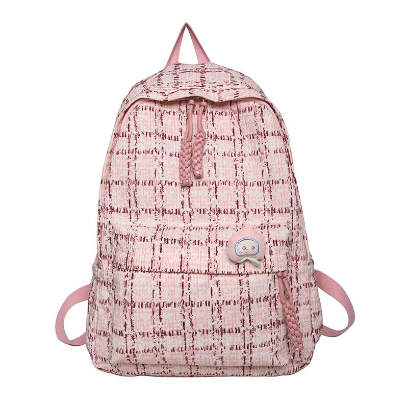 Backpack girl junior high school student casual backpack sweet cute schoolbag lightweight backpack