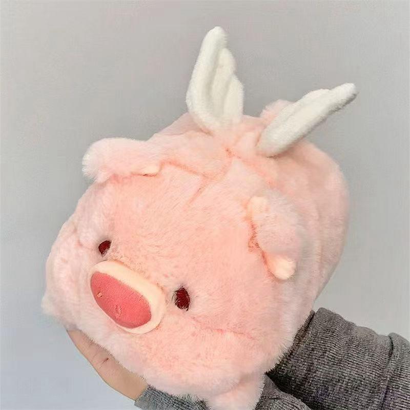 20CM Süßes Rosa Dickes Kleines Schwein Plüschtier Mit Flügeln Und Einer Engelschwein-Puppe Als Geburtstags- Und Weihnachtsgeschenk Für Kinder
