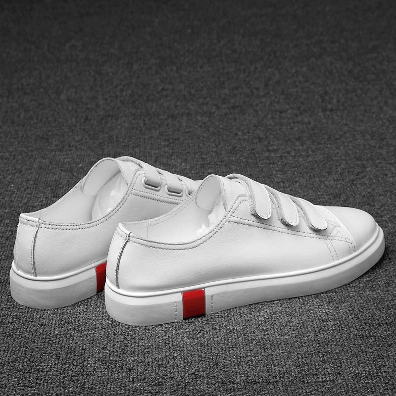 Fashion New Fashion Trend Men Shoes Fashion Korean Style All-match Genuine Leather Mens Casual Shoes Comfortable Classic White Sneakers
