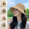 Foldable Women Sun Hat Wide Brim Women's Straw Panama Hat Summer Beach Sun Hat  For Women Outdoor