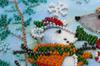 Mini Kit for Embroidery with Beads On Natural Artistic Canvas Abris Art New Year's Miracles