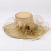 New European beautiful woman summer big flower mesh fashion hat seaside sun protection beach sun hat sun gift hat