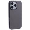 KIGC For iPhone 15 Pro Max Case Litchi Texture Leather Coated PC+TPU Phone Cover