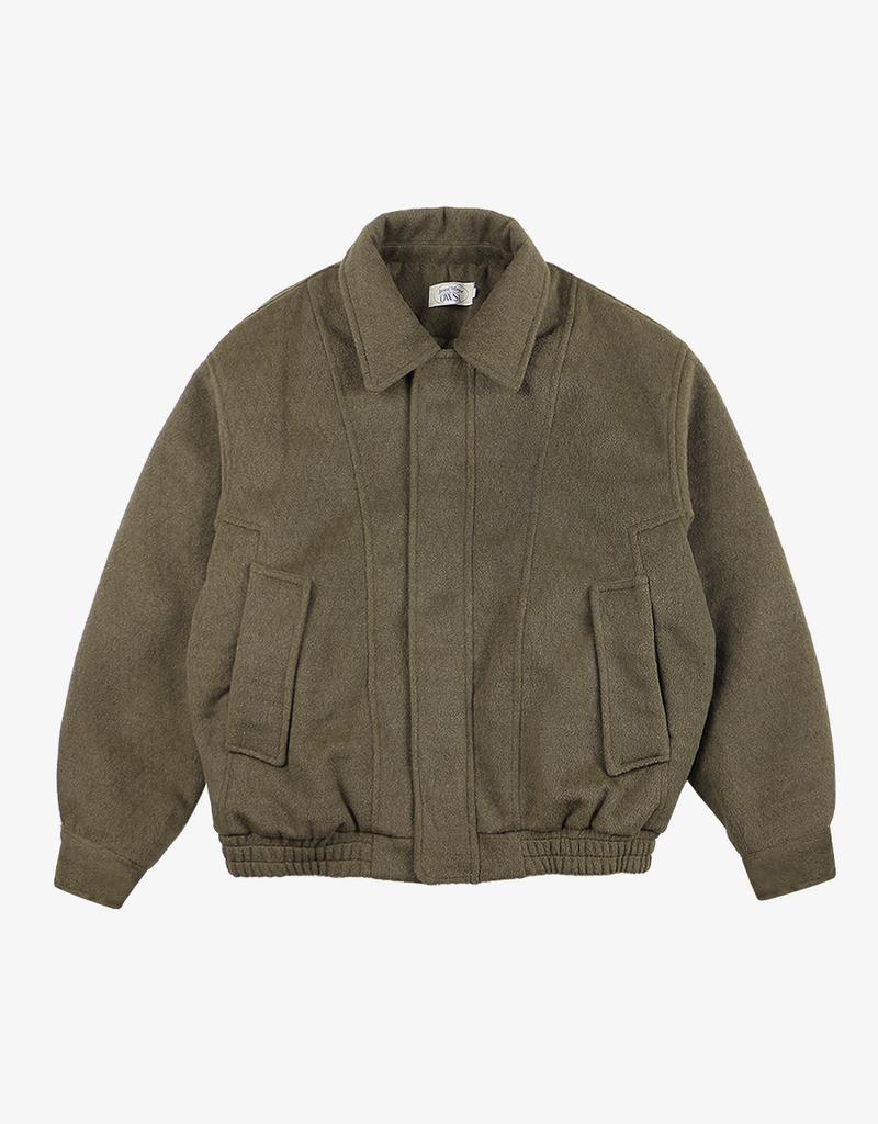Owsa Peach Brushed Collar Blouson Jacket 2 Colors
