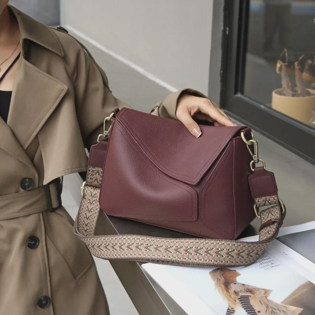 2024 Women's Geometric Leather Shoulder & Messenger Bag