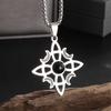 Style Trinity Celtic Knot Shield Pendant Witch Knot Necklace Men Women Irish Protection Amulet Jewelry