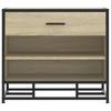 Vidaxl Ławka Na Buty Sonoma Oak 60X40X53,5 Cm Drewno Klejone I Metal