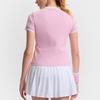 FILA Dopamine Casual Slim Fit Knitted Short Sleeve T-Shirt Women T-Shirts Pink A11W513102FPK