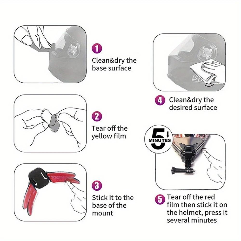 Universal Adjustable Action Helmet Mount] Motorcycle Helmet Chin Mount for Action Camera - Full-Face Helmet Camera Bracket