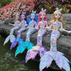 Diamond Tail Mermaid Princess Children Girls Birthday Gift Toy Doll Doll Aquarium Doll