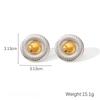 Yori 2025 New Gold Silver Mix Color Geometric Stainless Steel Earrings Waterproof and Hypoallergenic Summer Party Jewelry