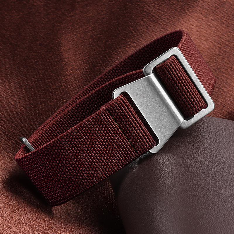 18/20/22mm Nylon Geflochtenes Uhrenarmband Elastisches Nylonarmband Französische Truppen Fallschirmtasche Universelles Handgelenkband Männer Frauen Sportarmband