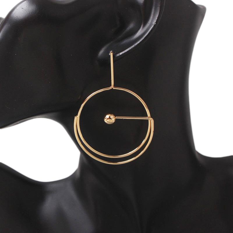 

Curved Stud Earrings for Women Gold Color Metal Geometric Statement Female Earrings trend new Bijoux boucle d oreille