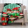 Christmas Santa Claus Theme Printed Blanket - Perfect for Couch, Bed, Travel & Outdoor Use | Machine Washable, Cozy & Durable.
