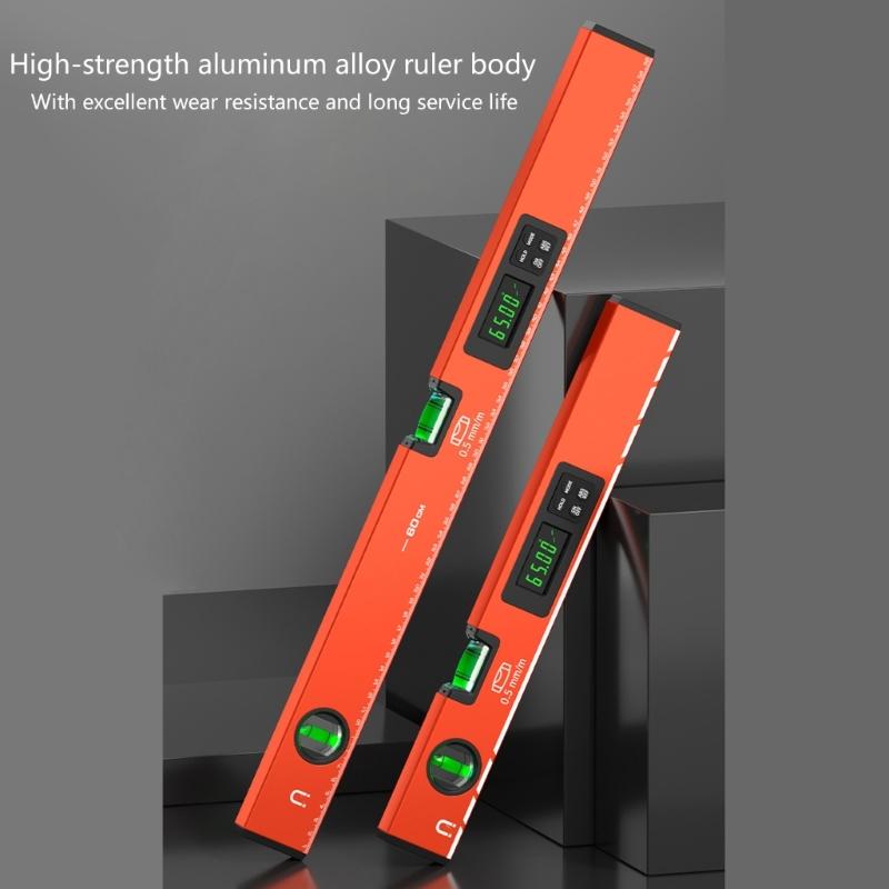 Precisions Digital Level Ruler,Magnetic Level Ruler,Aluminum Spirit Bubble Level Gauges Level Protractor