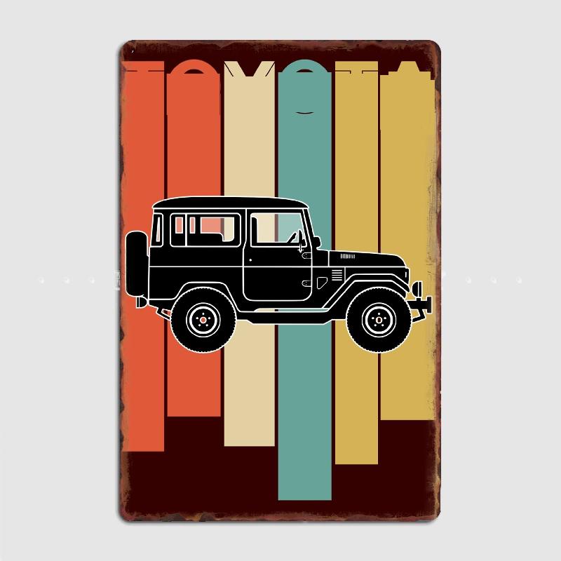 

Retro Land Cruiser Fj40 Metal Sign Cinema Garage Design Wall Decor Party Tin Sign Poster 20x30cm（7.8x11.8inch）
