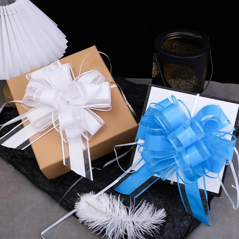 1-20Pcs Large Christmas Pull Ribbons Gift Baskets Boxes Wrapping Weddings Birthday Parties Thanksgiving Ribbon Bows Decorations
