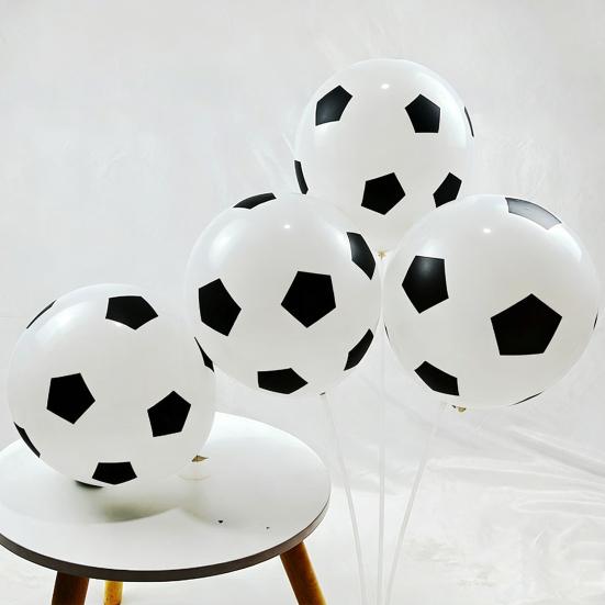 36 Inch Football Balloons, Explosion-Proof Latex Soccer Print Party Balloons, Sports Theme Decor for Game Day, Fan Party Supplies