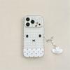 Kawaii Bunny Face Clear Phone Case For iPhone 17 Pro 16 15 14 Pro Max with Heart Side Holes Gingham Pattern Shockproof Cover
