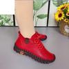 Fashion Large-size Casual Beef Tendon Soft-soled Shoes, Hand-sewn Soles, New Flat-bottomed Round Head Single Shoes
