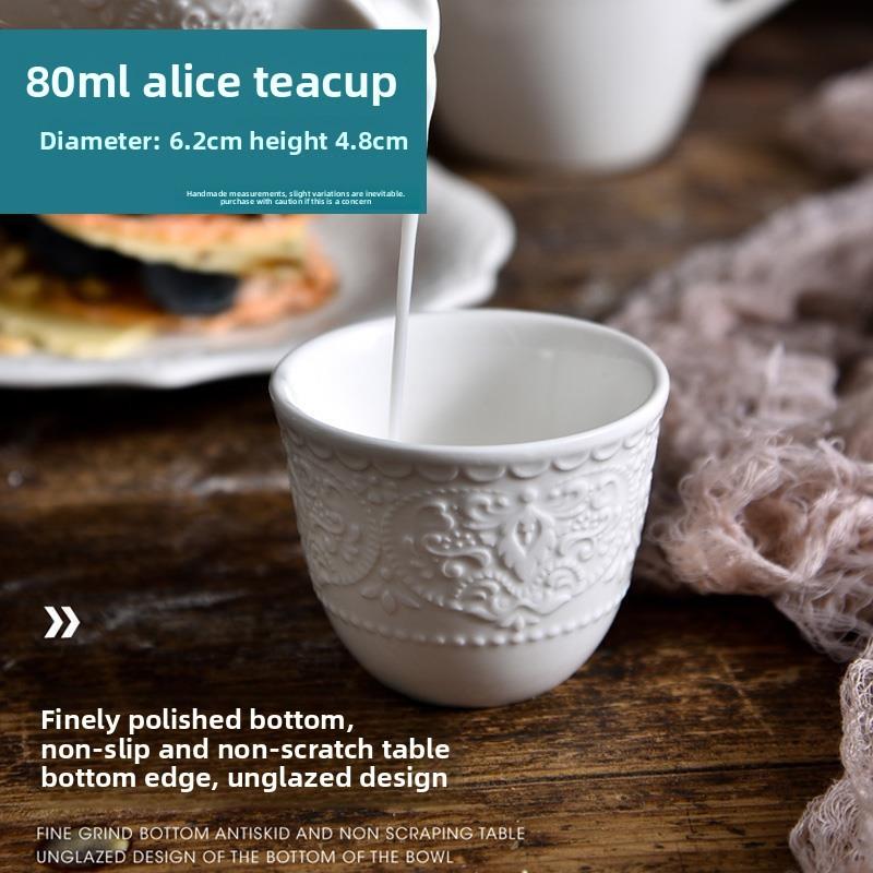 

Elegant European Style Tea Pot Set with Coffee Cups Saucer Milk Jug for Afternoon Tea Ceramic 901-1000ml