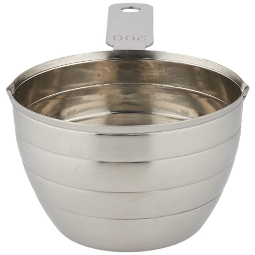 Pearl Metal 200ml Silver Stainless Steel Measuring Cup, VegiLive CC-1129