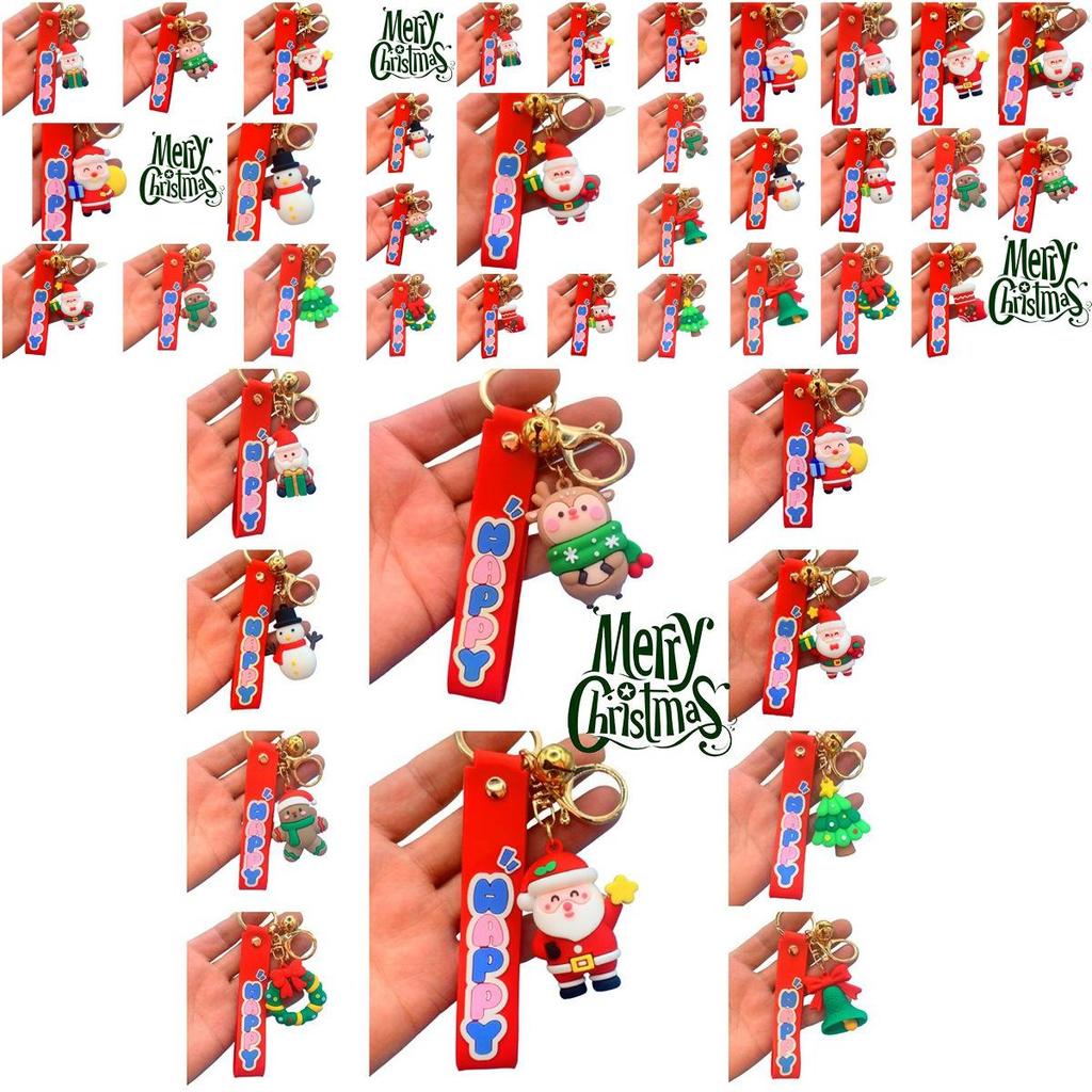 Festive Christmas Santa Claus Keychain Toy Bag Pendant For Kids Gifts