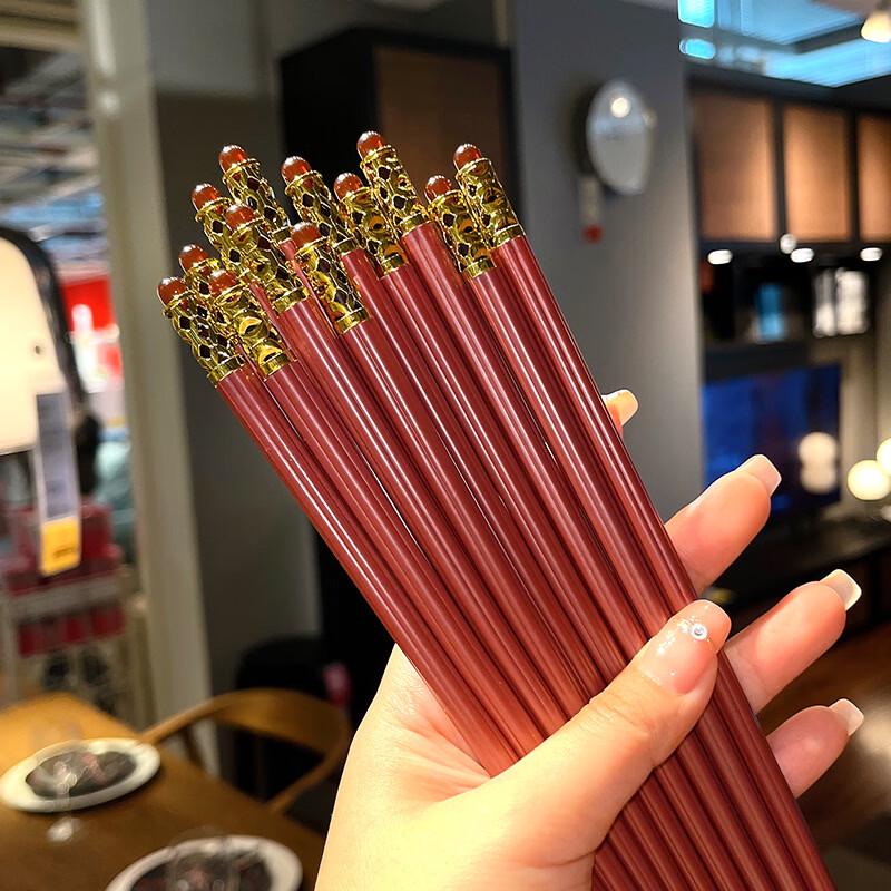 Elegant Alloy Chopsticks with Gold Crown Design