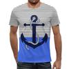 Simple Fashion Anchor Striped T Shirts For Men Summer Trendy Streetwear 3D Printed T-shirts Cool Streetwear Hip Hop Tees Tops