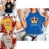 Stylish Queen's Platinum Jubilee Celebration T-shirt With Union Jack And Crown Print
