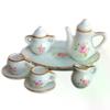 8Pcs 1/12 Dollhouse Miniature Dining Ware Porcelain Tea Set Dish Cups