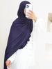 Luxury Wavy Edge Jersey Hijab for Women Solid Color Milk Silk Scarf Headscarf Autumn Shawl Stretchy Chiffon Scarf Ramanda