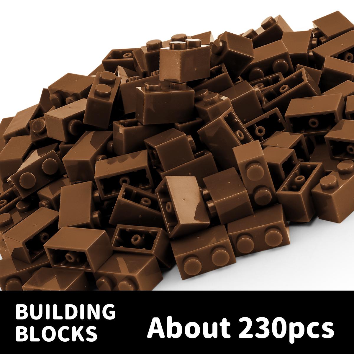 200g 1x2 High Brick Mehrfarbig zeitlose Basic-Teile Bausteine Spielzeug Zubehör funktioniert mit 200g1x2 braun