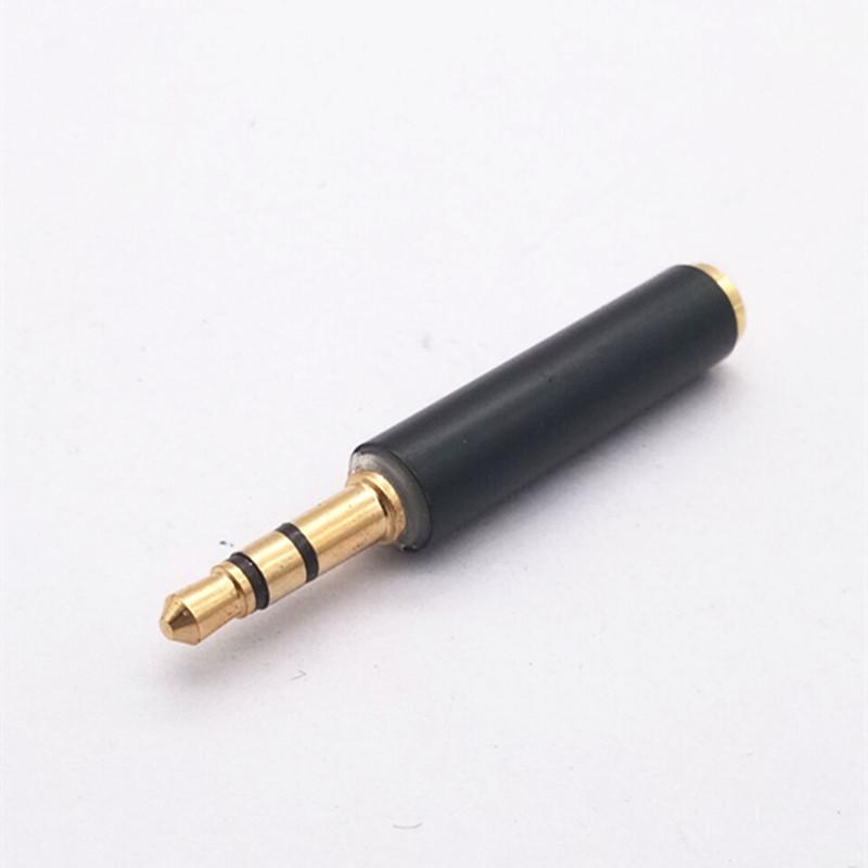 Copper 3.5mm 3-Pole Male to 4-Pole Female Earphone Adapter - Audio Extension Converter