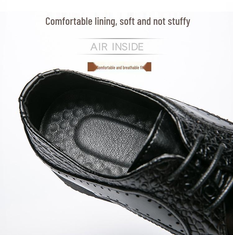 Men's British Style Pointed Toe Leather Brogue Loafers - Formal & Casual Wear