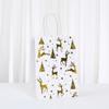 12/30pcs Merry Christmas Paper Tote Bags with Gold Foil Prints Reusable Holiday Bags for Gifts and Favors Packing Candy