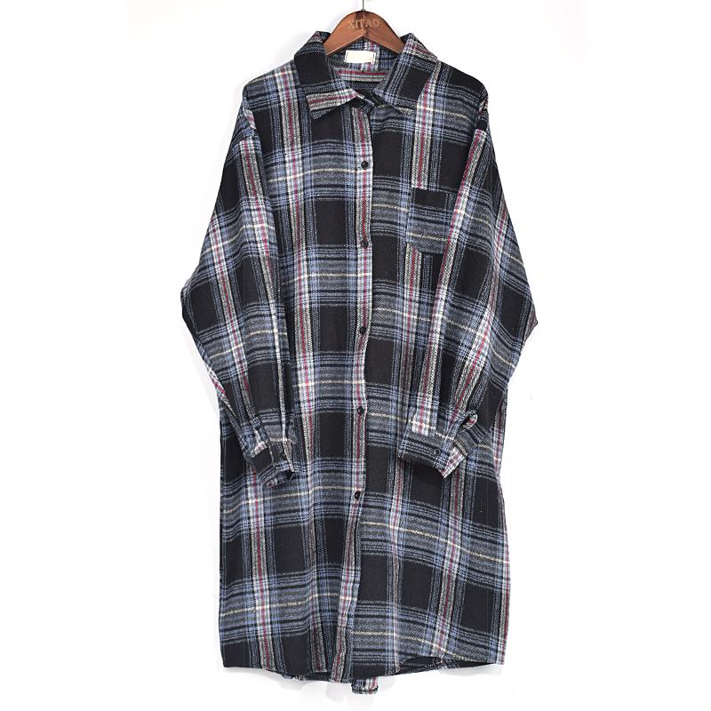 XITAO Striped lattice Blouse Fashion Women Shirt GCC2740