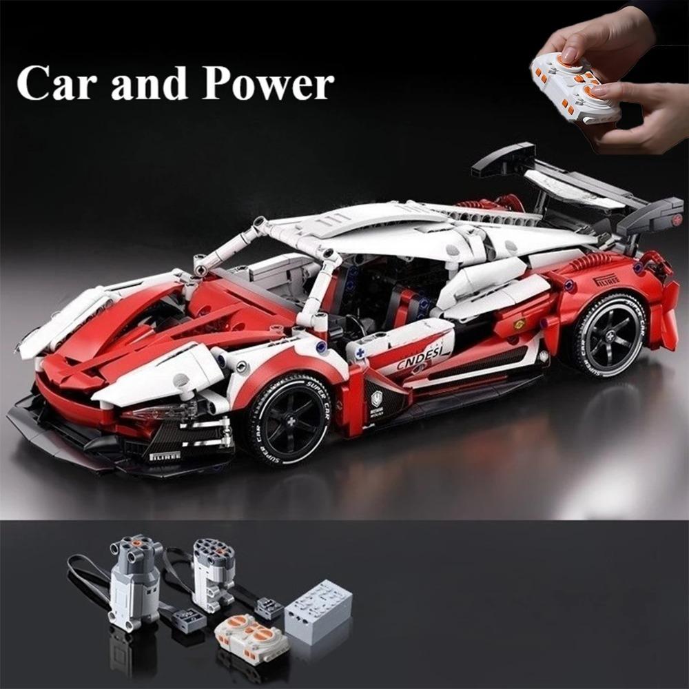 Racing building block toys, racing model building blocks 1:14 DIY sports car building block puzzles, children's gifts