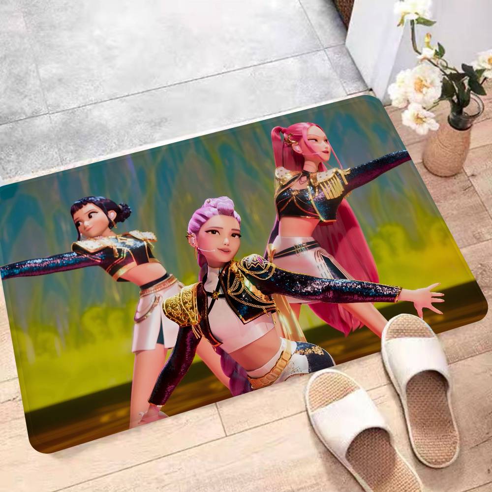Animace Kpop D-demon Hunters Rohožka Omyvatelná Protiskluzová Obývací Pokoj Pohovka Židle Oblastní Koberec Kuchyňská Rohožka Oblastní Koberec