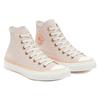 Converse Chuck Taylor All Star Vachetta Leather Trim Casual High-Top Canvas Shoes Unisex Sneakers Pink White 165921C