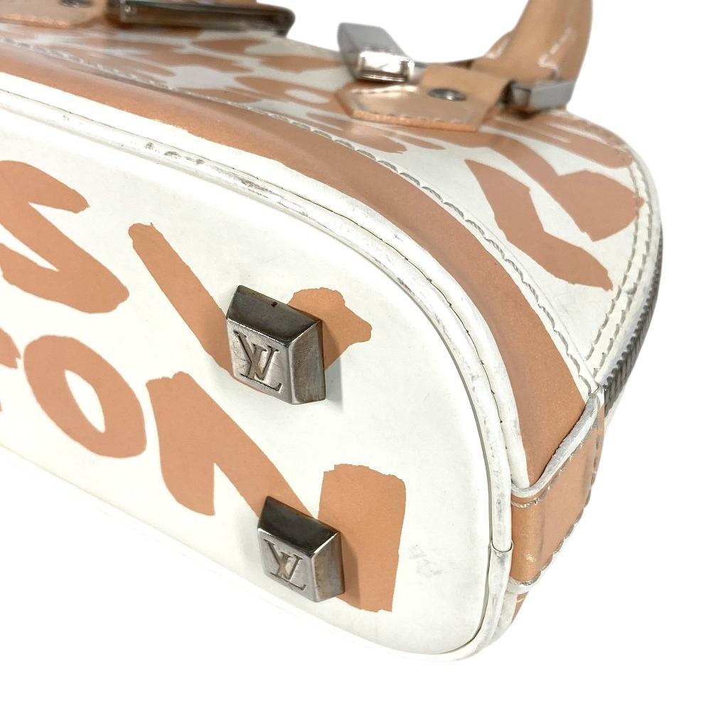 Louis Vuitton M92178  MonogramGraffiti Alma PM Hand Bag Leather Beige/White