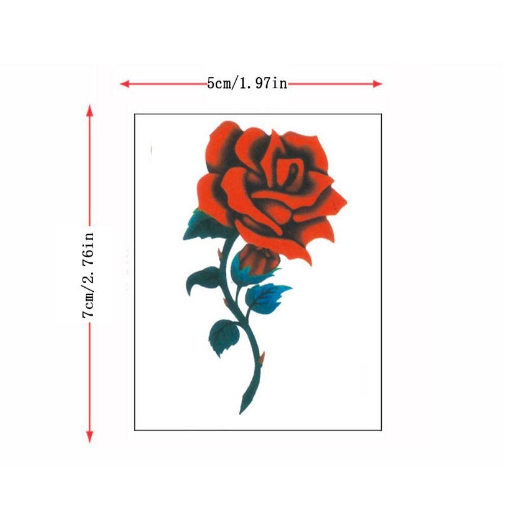 5/10/20/30/50 Pcs Rose/ Butterfly Pattern Butterfly Tattoo Stickers Flower Tattoo Stickers  Women